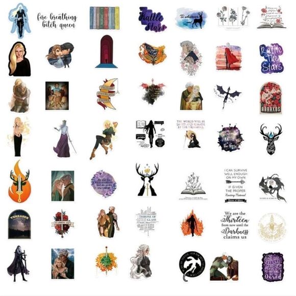 ACOTAR Throne of Glass Sarah J Maas Stickers - Picture 3 of 3